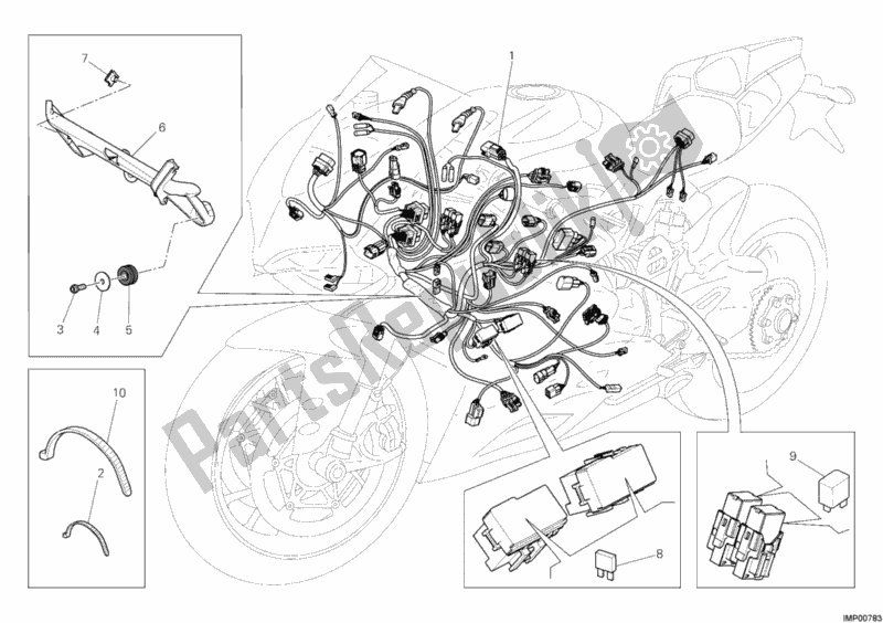 All parts for the Wiring Harness of the Ducati Superbike 1199 Panigale S 2012